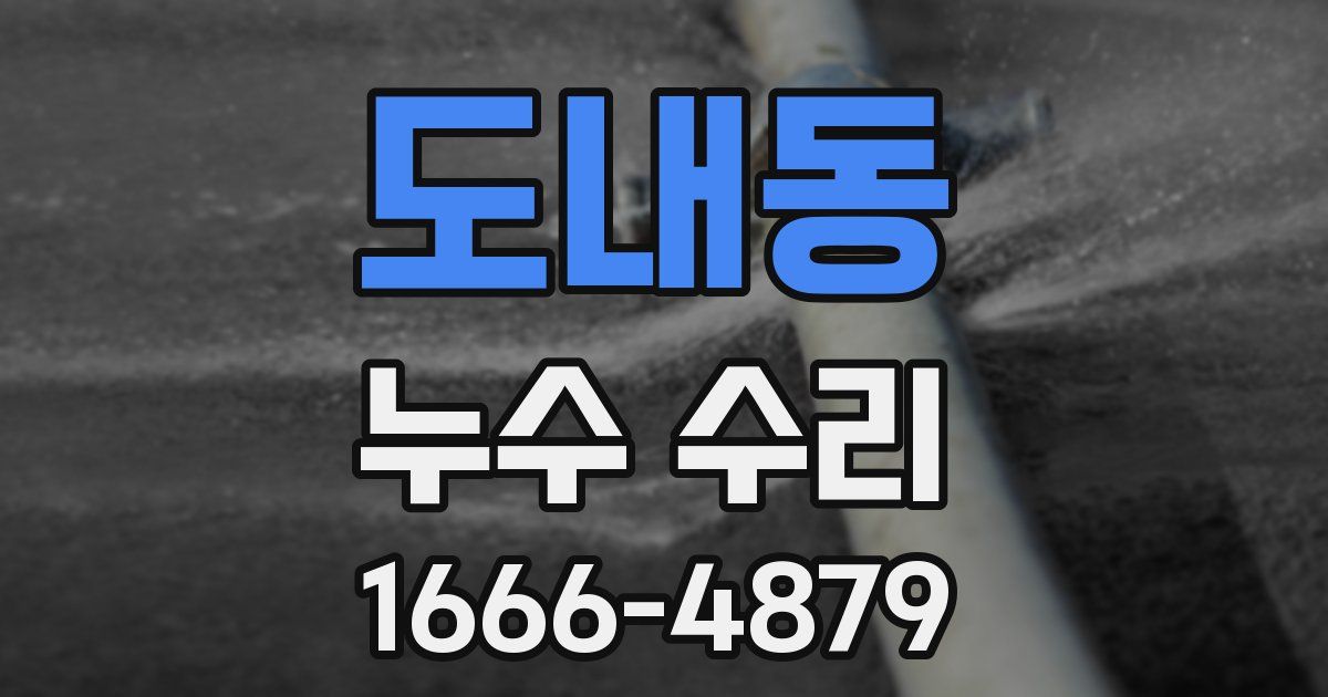 도내동 누수 수리