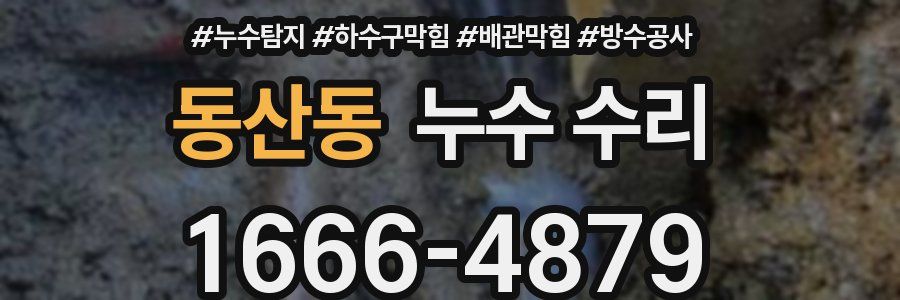동산동 누수 수리
