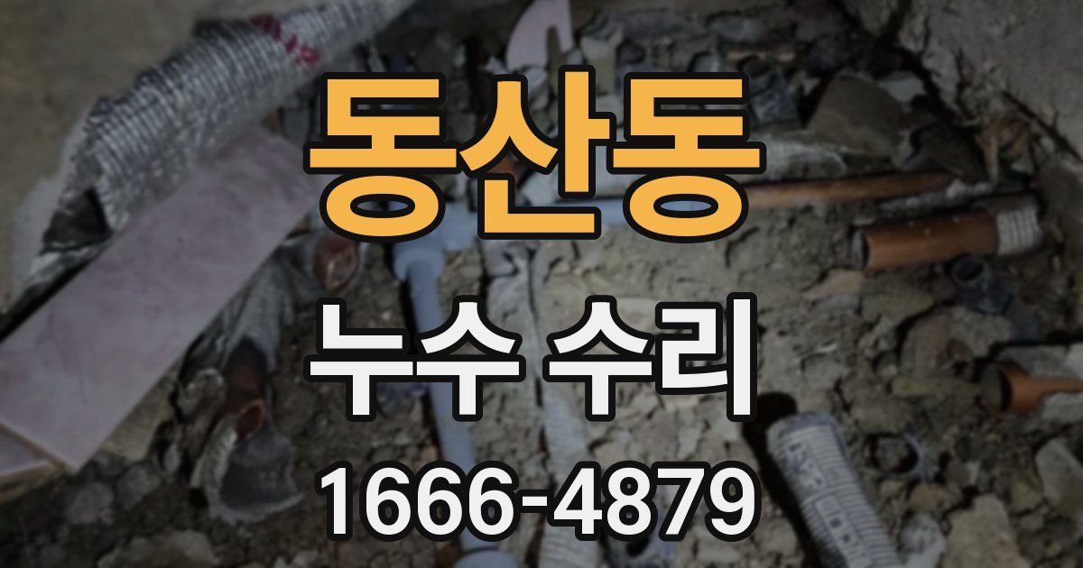 동산동 누수 수리