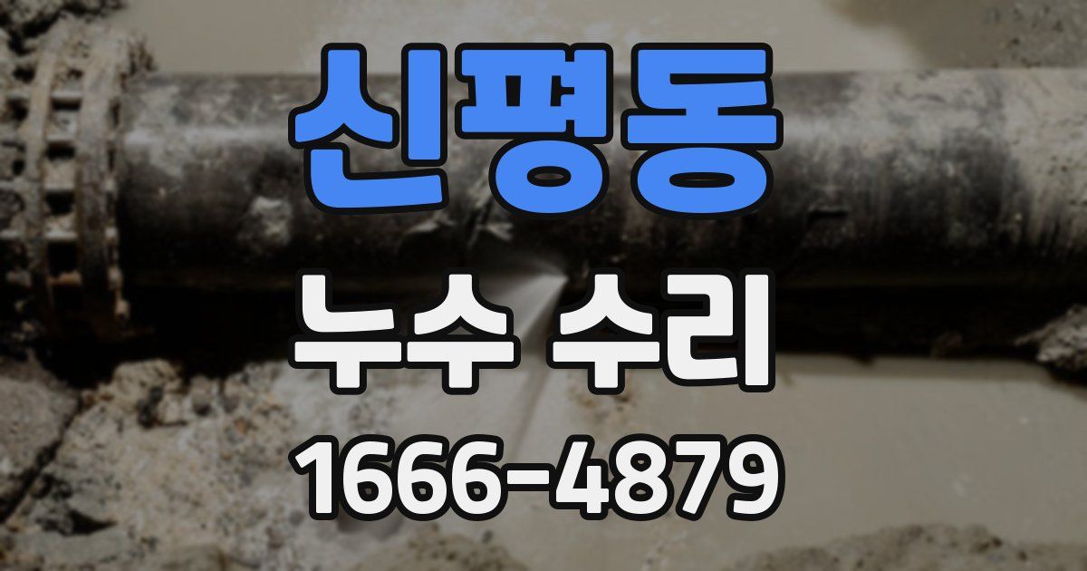 신평동 누수 수리