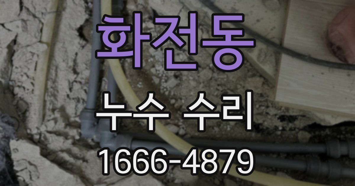 화전동 누수 수리