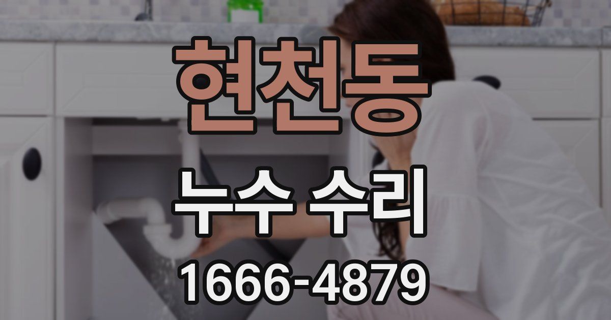 현천동 누수 수리