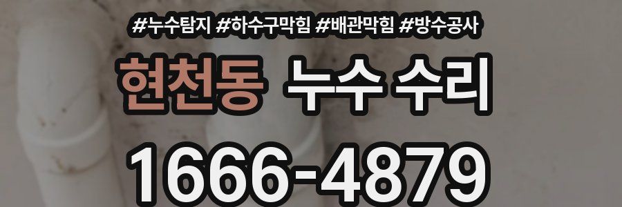 현천동 누수 수리