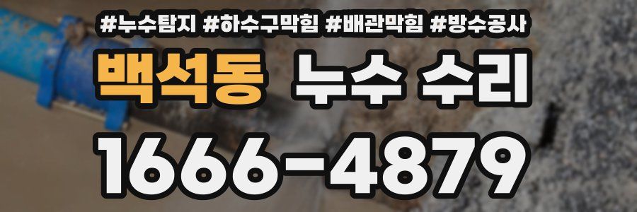 백석동 누수 수리