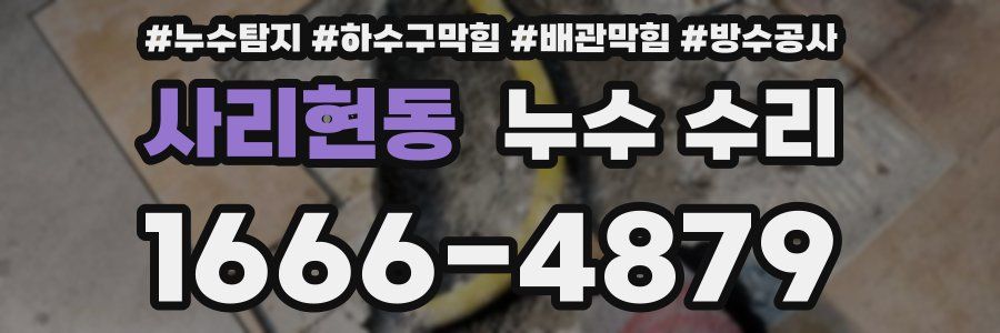 사리현동 누수 수리