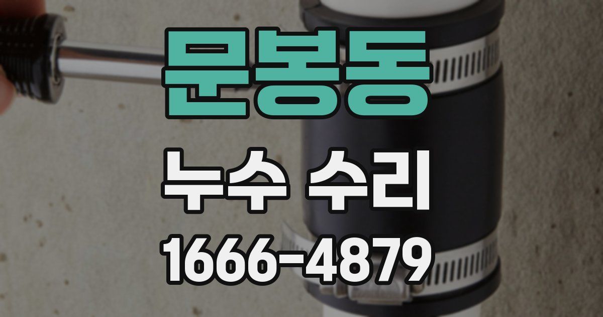 문봉동 누수 수리