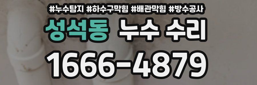 성석동 누수 수리