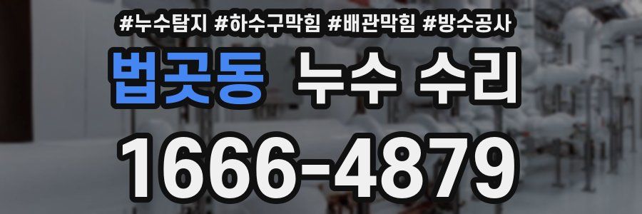 법곳동 누수 수리