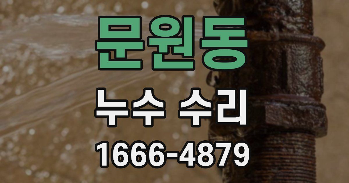 문원동 누수 수리