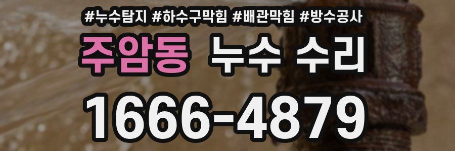 주암동 누수 수리