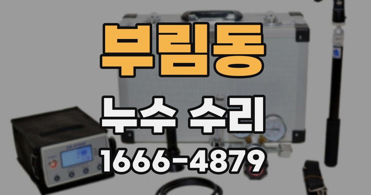 부림동 누수 수리