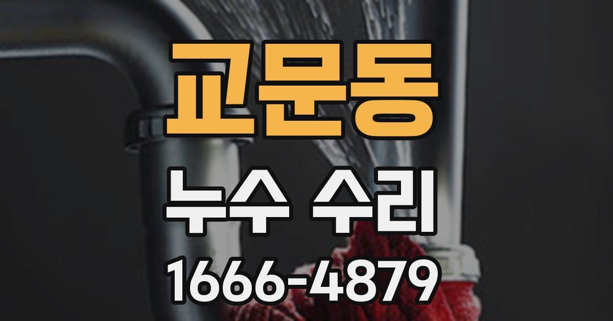 교문동 누수 수리