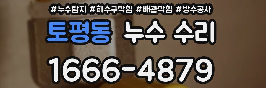 토평동 누수 수리