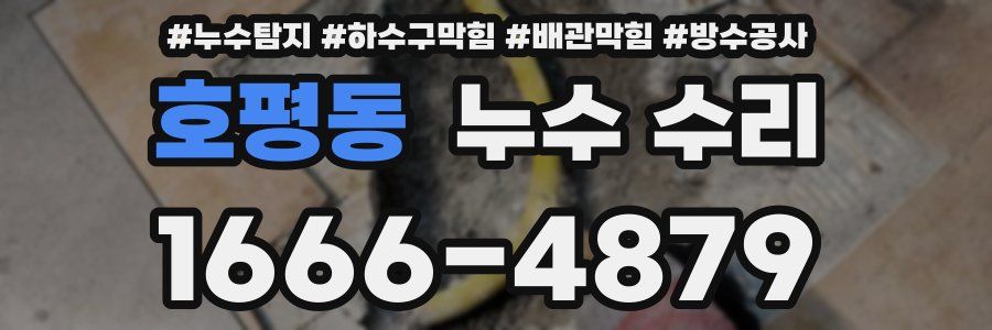 호평동 누수 수리