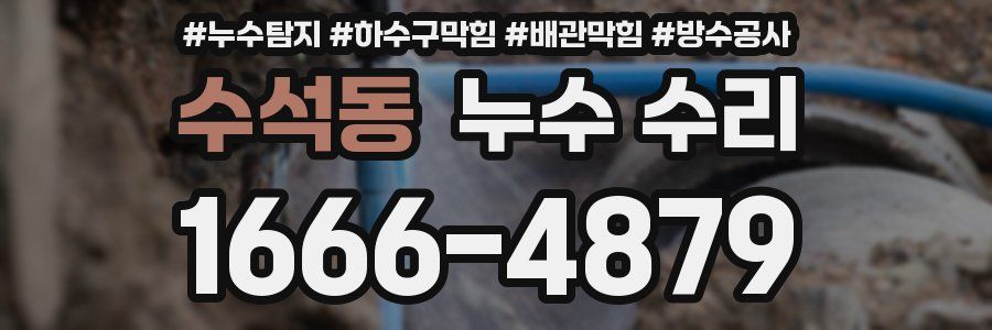 수석동 누수 수리