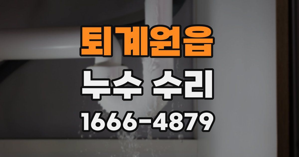 퇴계원읍 누수 수리
