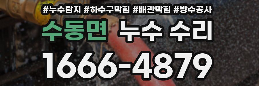 수동면 누수 수리