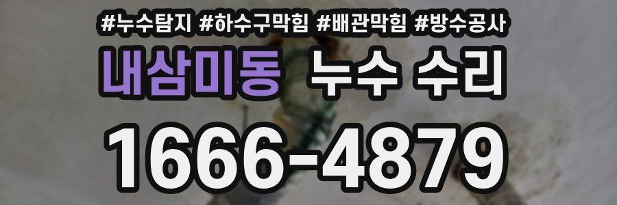 내삼미동 누수 수리