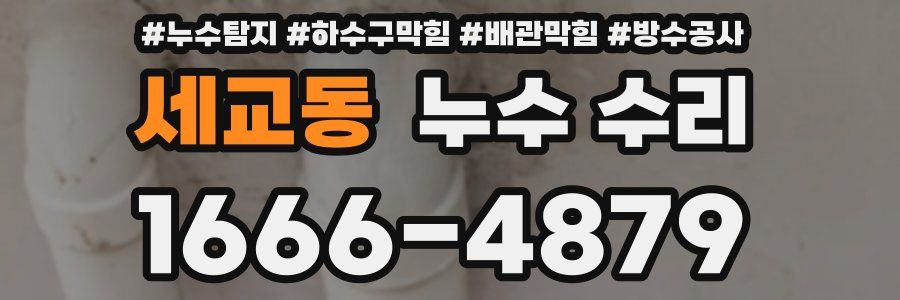 세교동 누수 수리