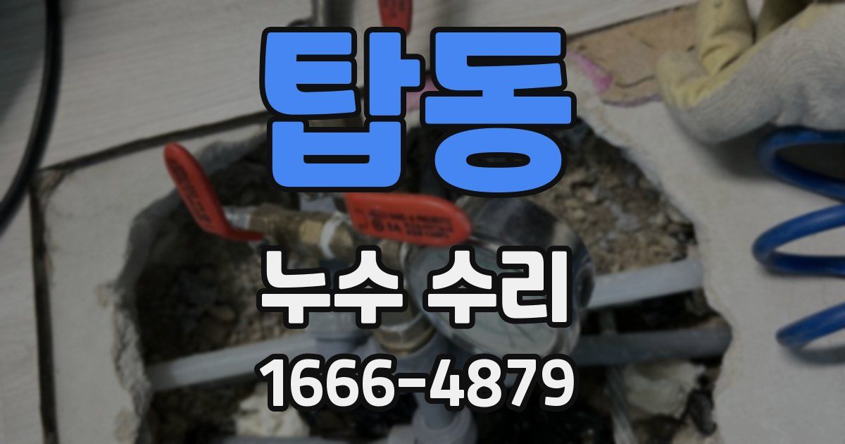 탑동 누수 수리