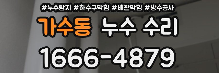 가수동 누수 수리