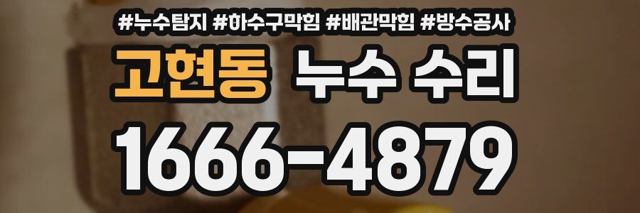고현동 누수 수리