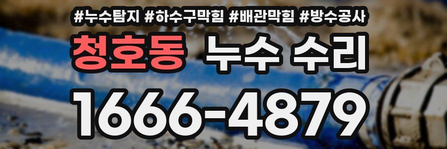 청호동 누수 수리