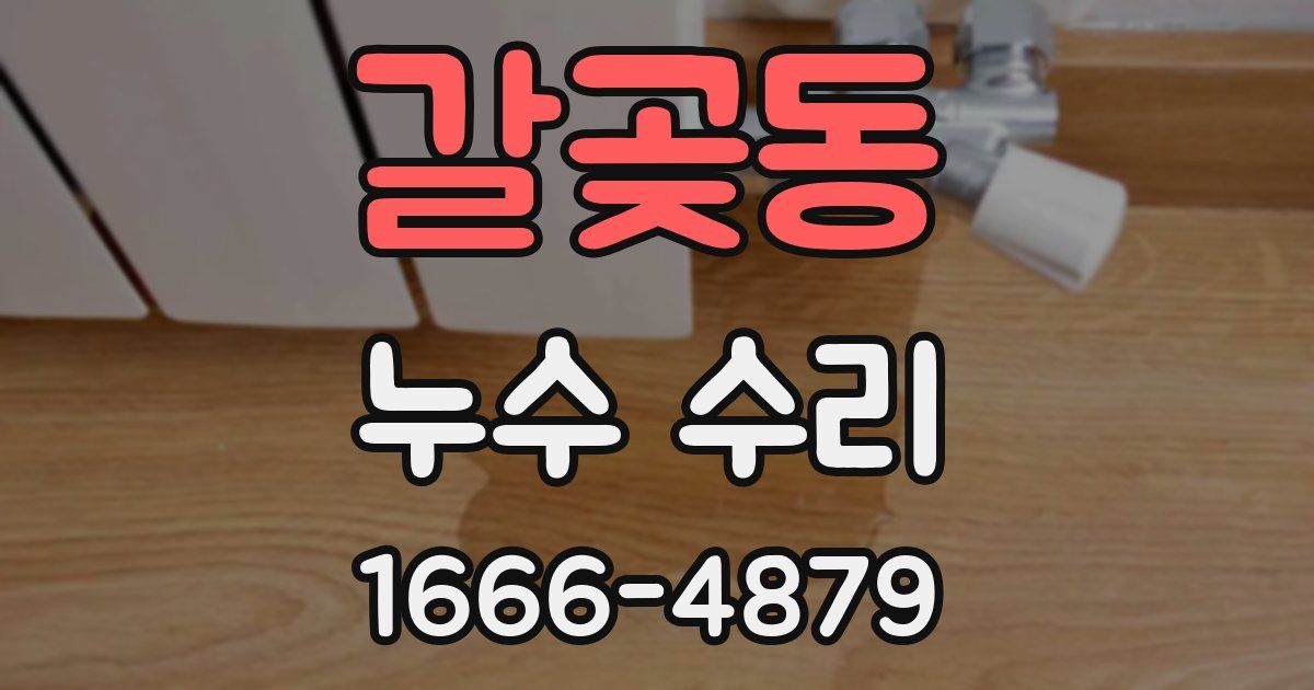 갈곶동 누수 수리