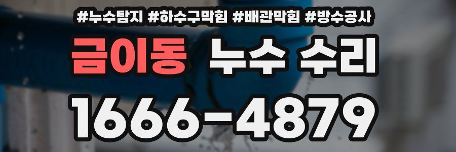 금이동 누수 수리