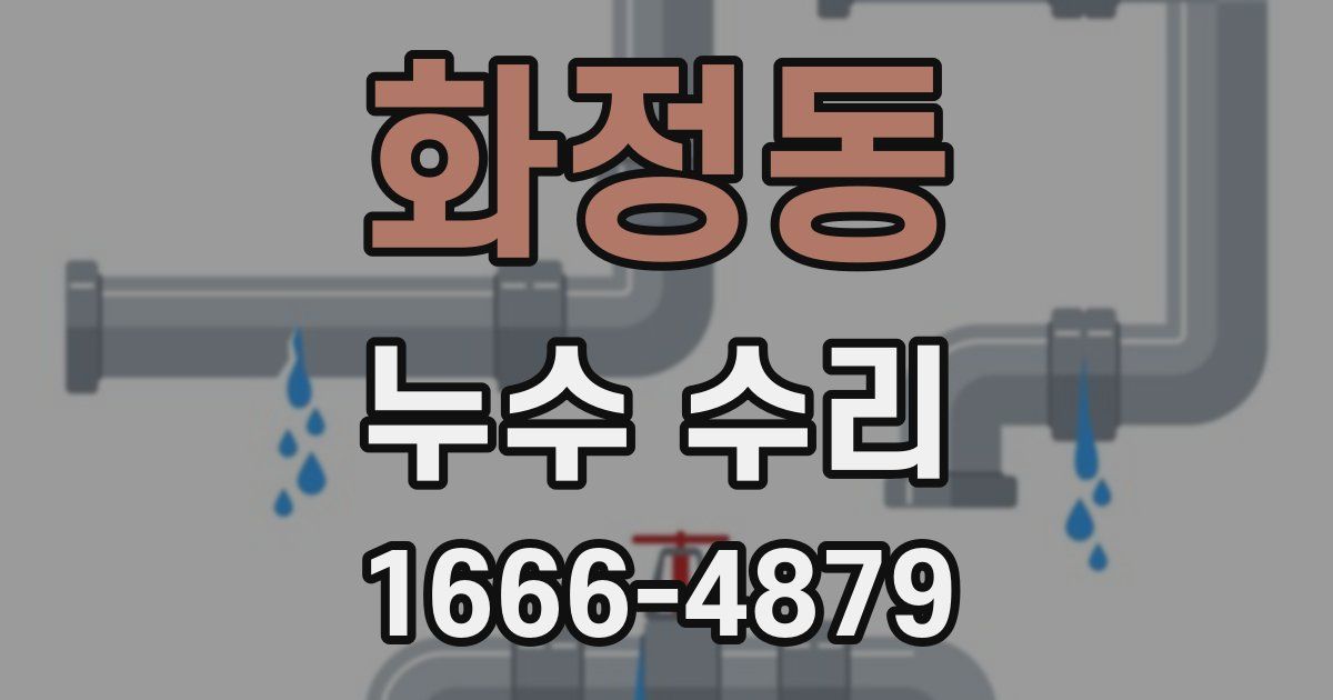 화정동 누수 수리
