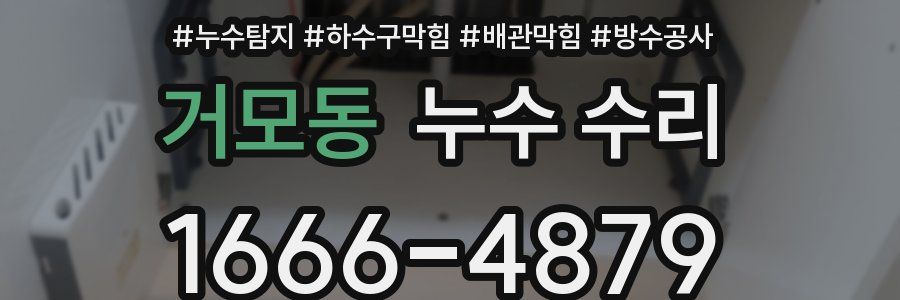 거모동 누수 수리