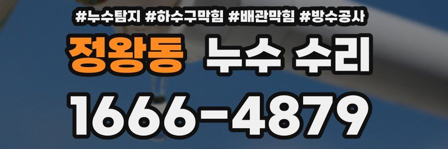 정왕동 누수 수리