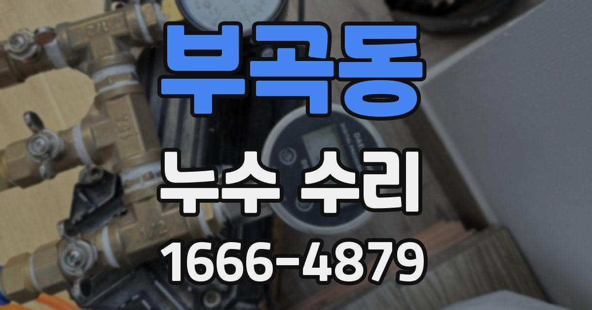 부곡동 누수 수리