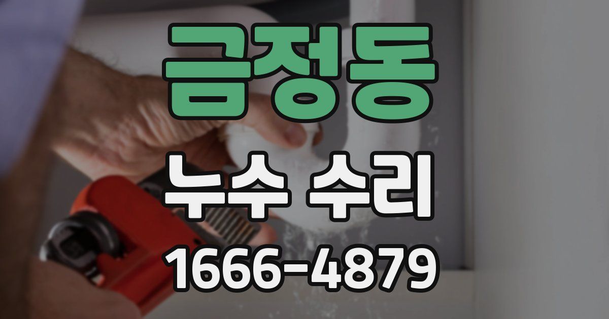 금정동 누수 수리
