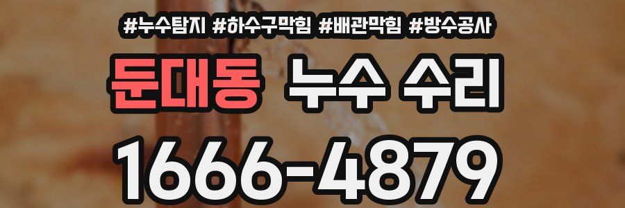 둔대동 누수 수리