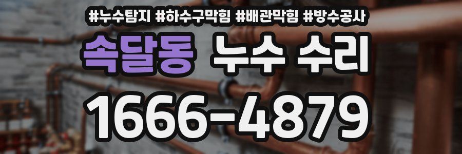속달동 누수 수리
