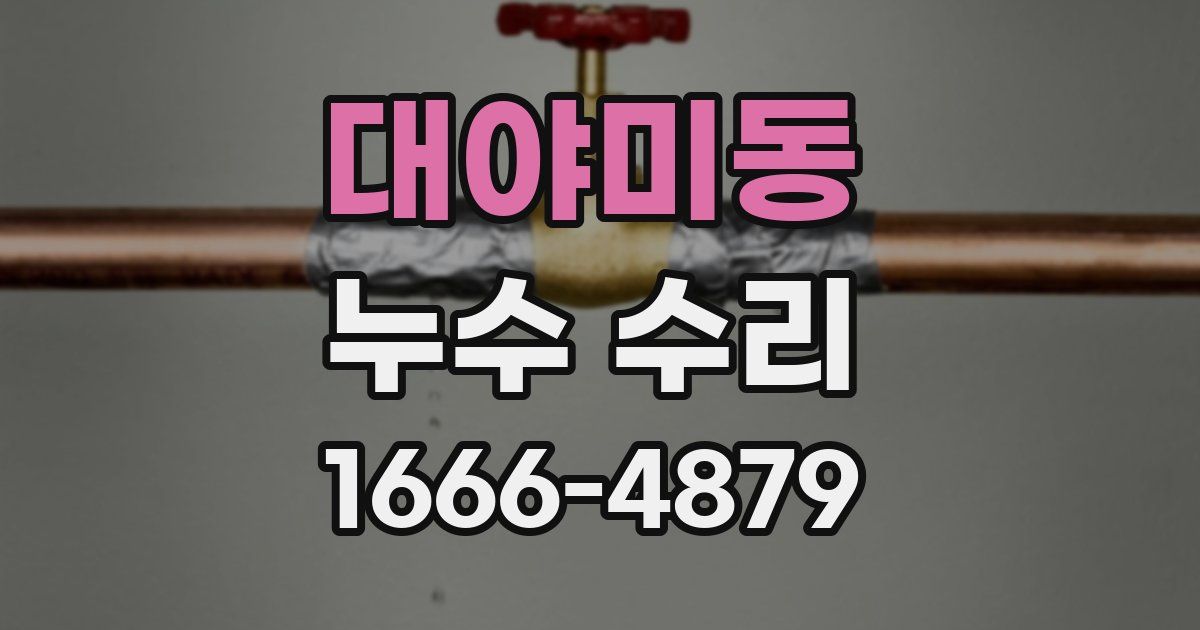 대야미동 누수 수리