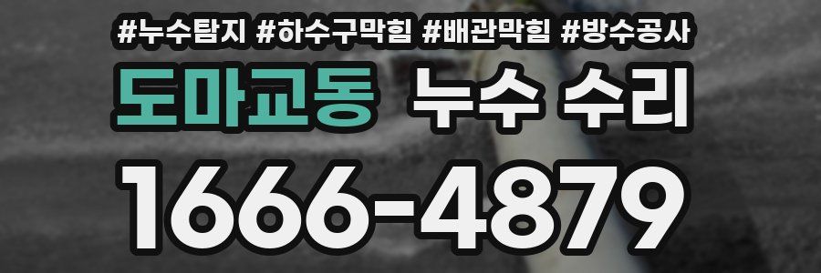 도마교동 누수 수리