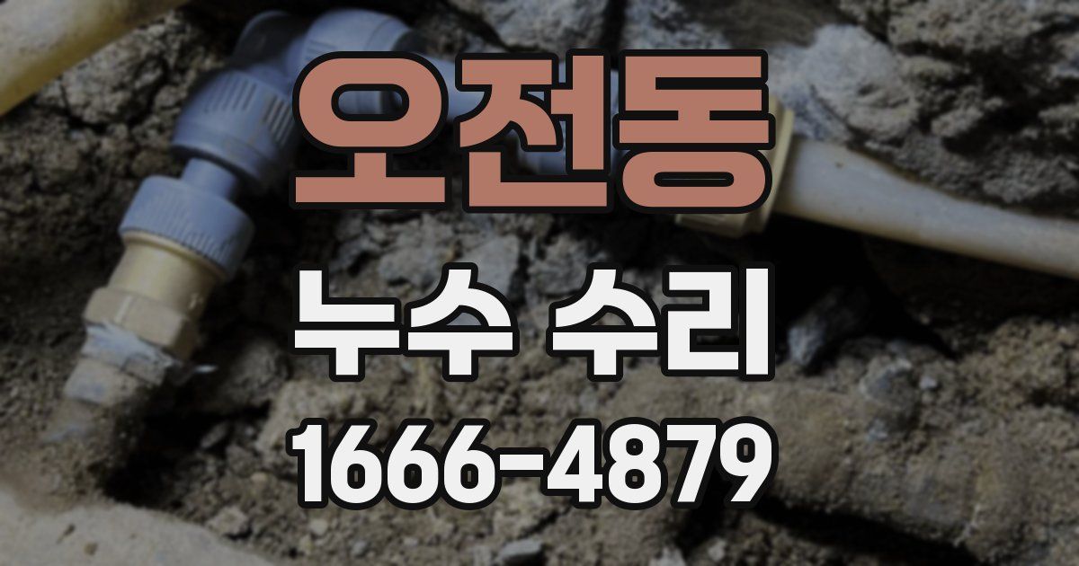 오전동 누수 수리