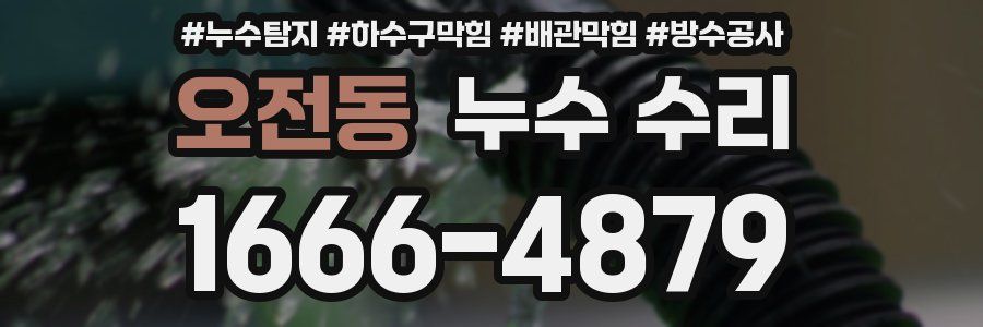 오전동 누수 수리