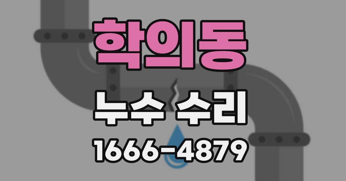 학의동 누수 수리
