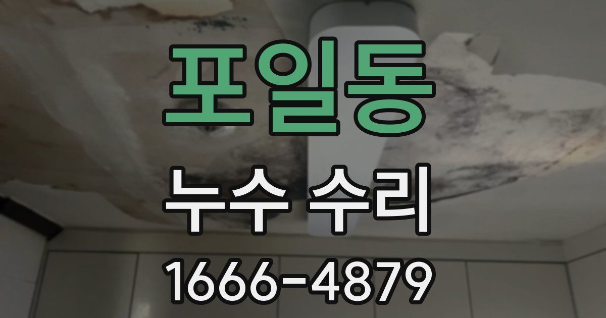 포일동 누수 수리