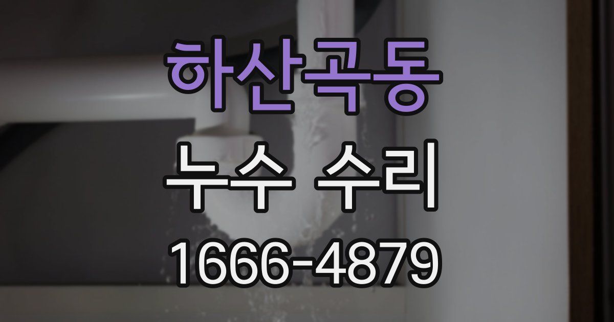 하산곡동 누수 수리