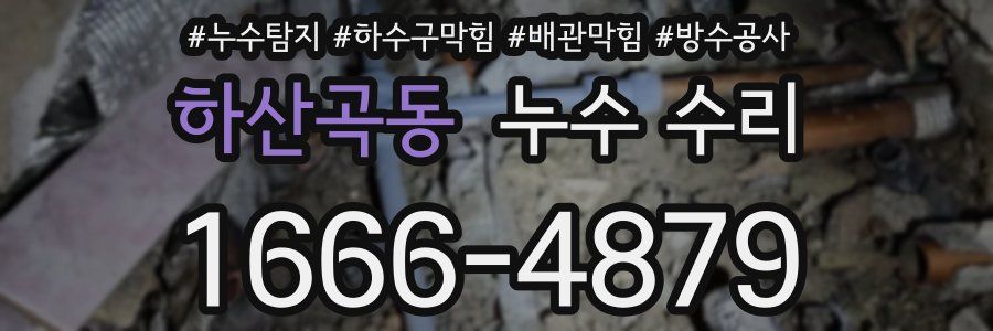 하산곡동 누수 수리