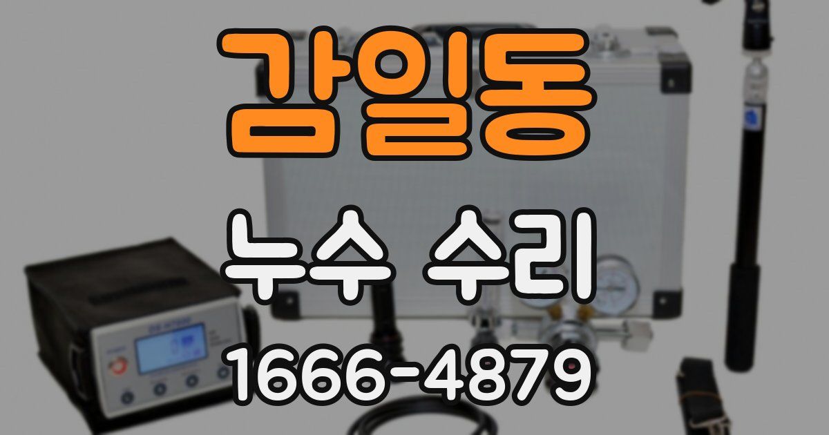 감일동 누수 수리