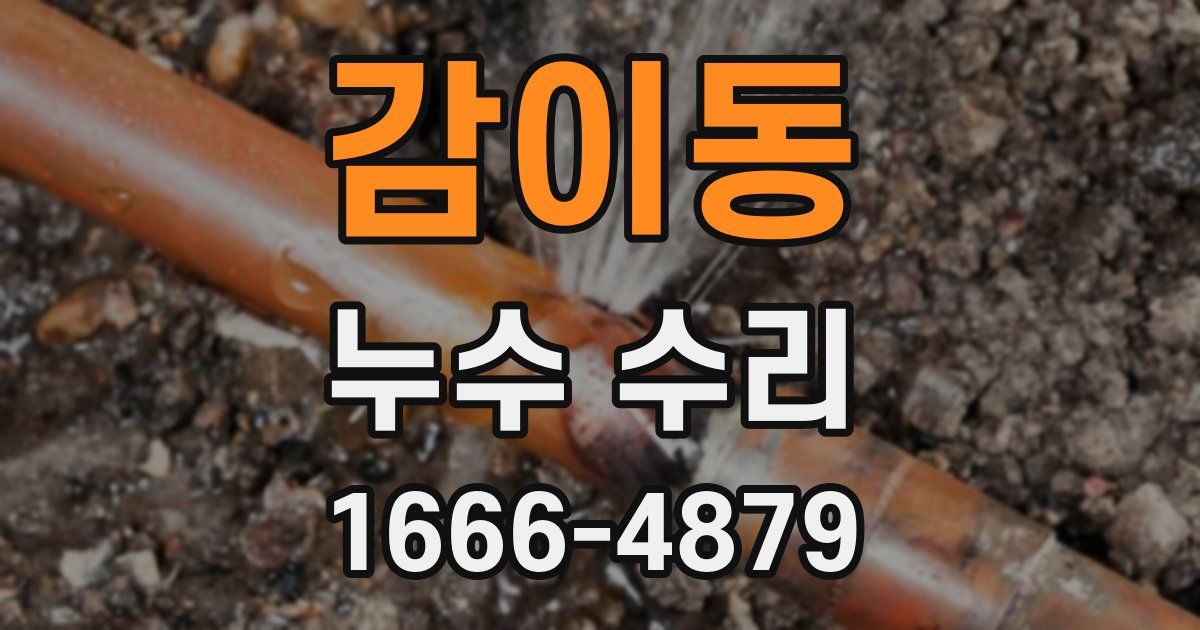 감이동 누수 수리