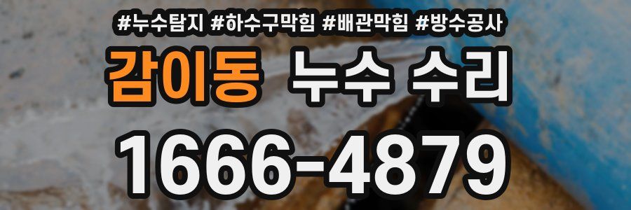 감이동 누수 수리