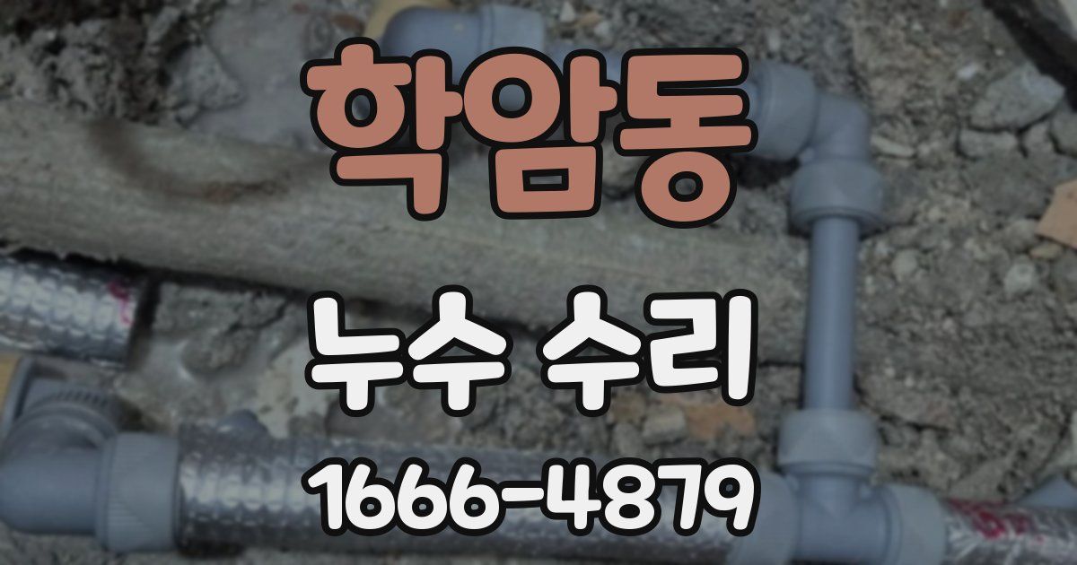 학암동 누수 수리