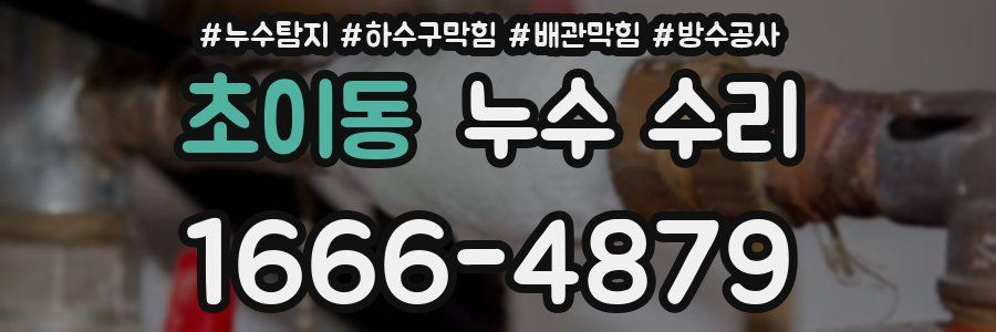 초이동 누수 수리
