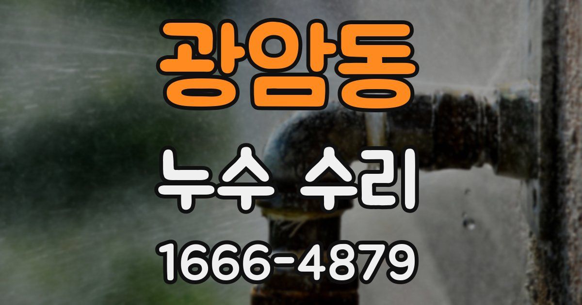 광암동 누수 수리